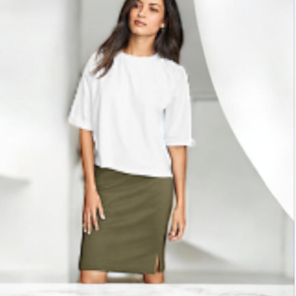 EILEEN FISHER ORGANIC COTTON TERRY PENCIL SKIRT ORIG $168 Sz Various